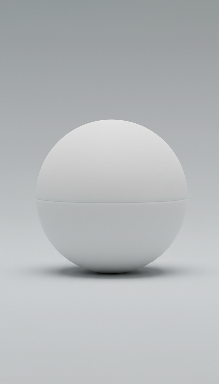 Porcelain White Silicone Orb